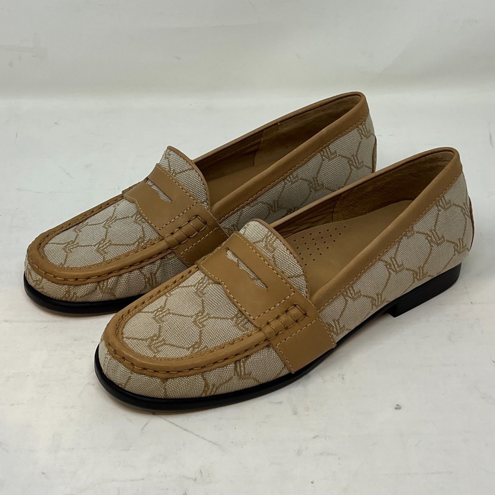Ralph Lauren Camel Signature‎ Fabric With Oiled C Bree Beige Women's 7B VTG NEW